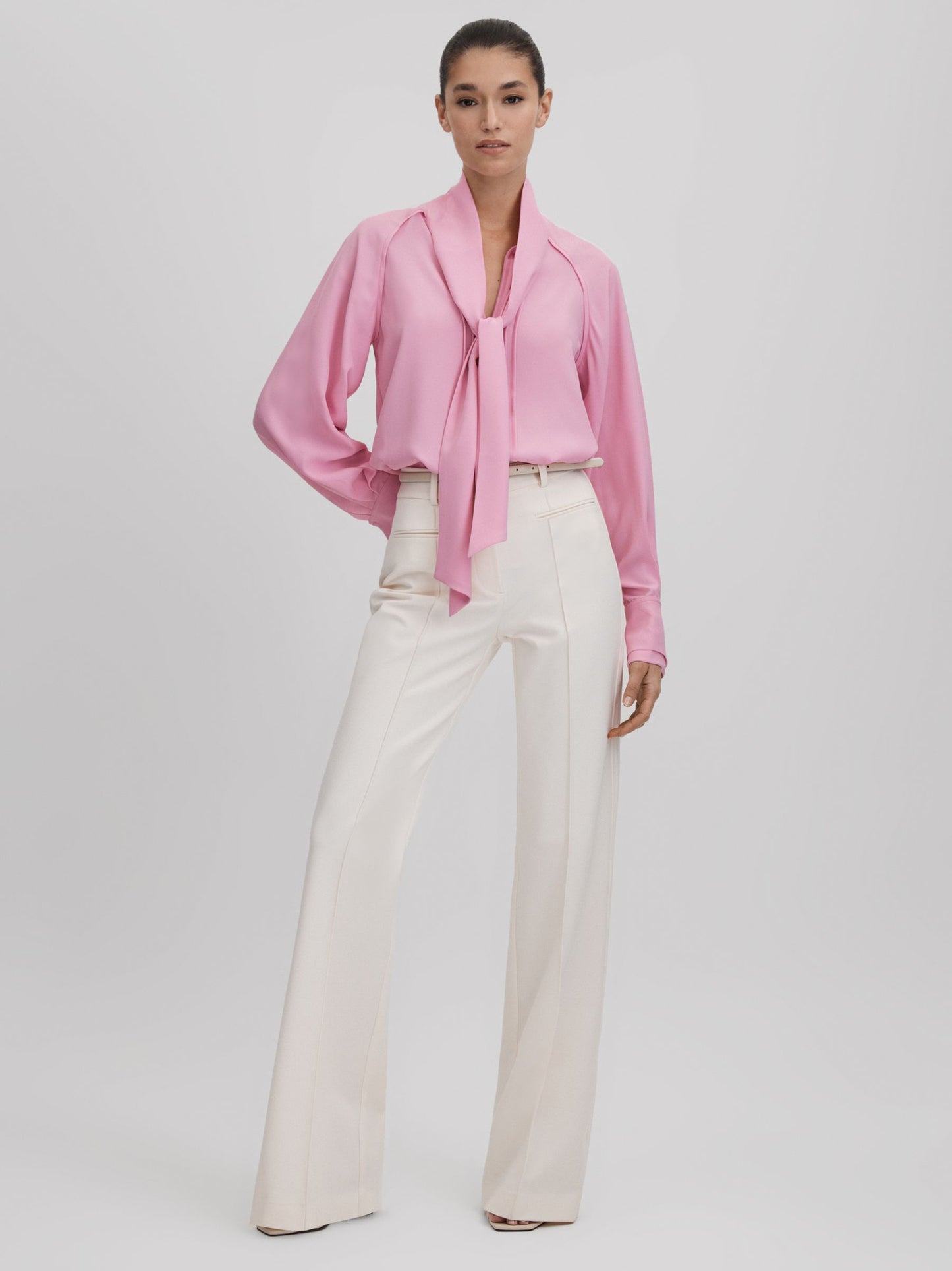 TIE-NECK BLOUSE