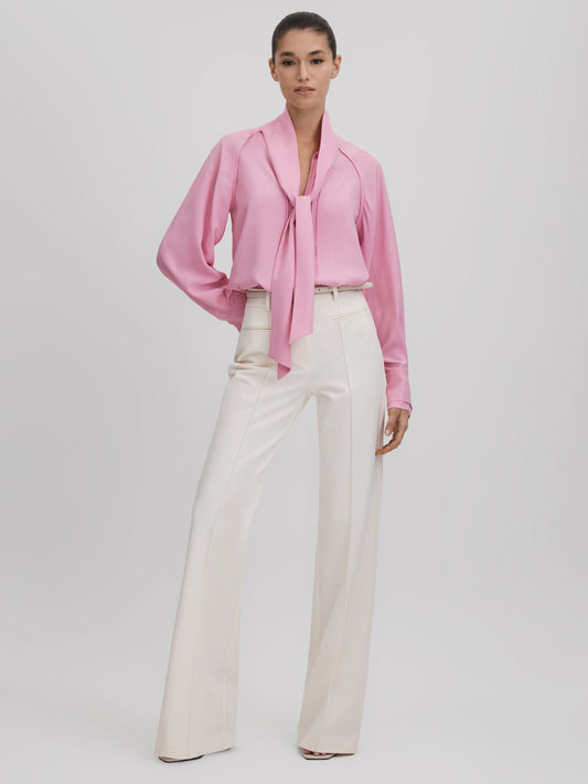 TIE-NECK BLOUSE