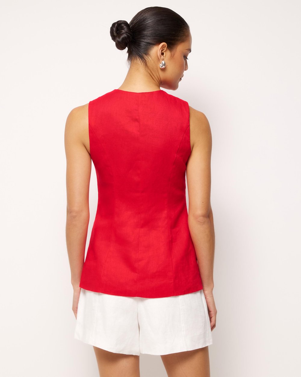Classic Red Long Vest